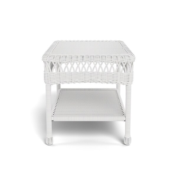 Portside Outdoor Wicker Coffee Table with Shelf