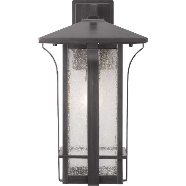 Progress Lighting Cullman 1 light Outdoor Small Wall Lantern Antique Bronze Seeded Glass Shade