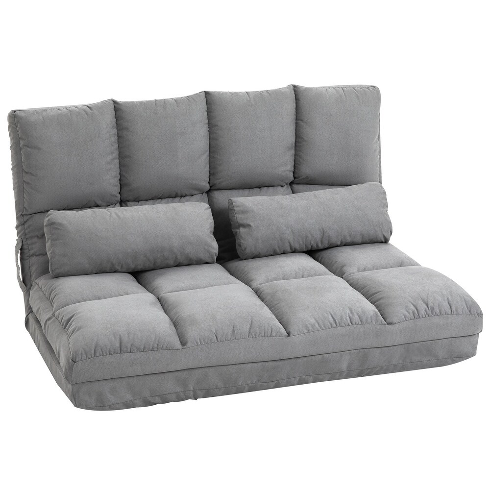 HOMCOM Convertible 7 position Floor Sofa Bed with Adjustable Backrest