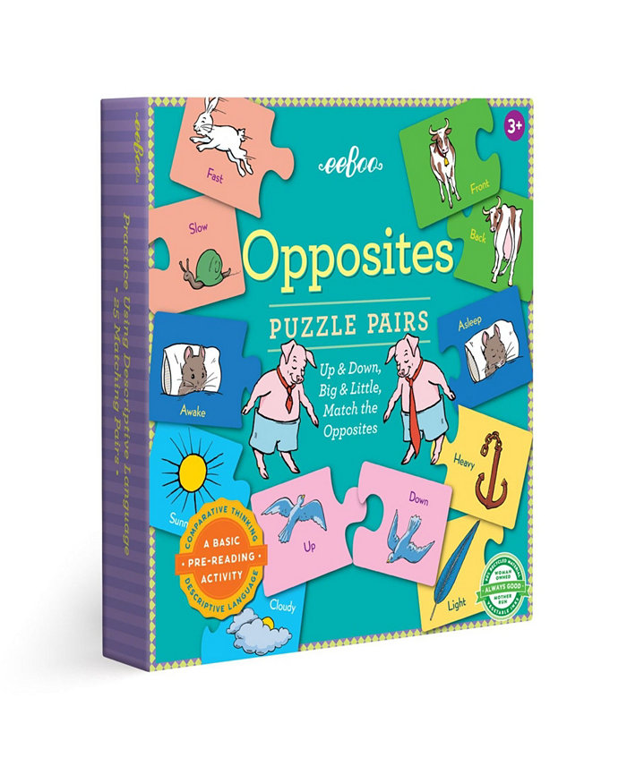 Eeboo Opposites Puzzle Set 25 Pairs