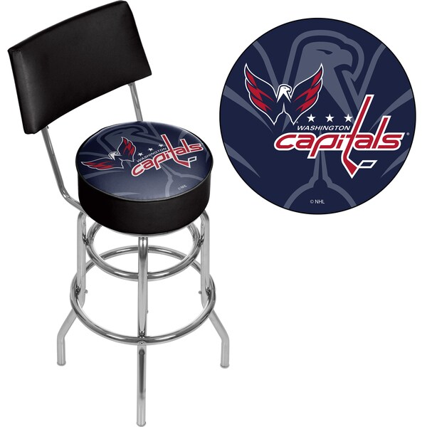 NHL Swivel Bar Stool with Back - Watermark