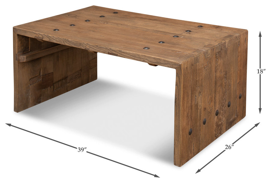 Antique Door Coffee Table Reclaimed Wood   Rustic   Coffee Tables   by Sideboards and Things  Houzz