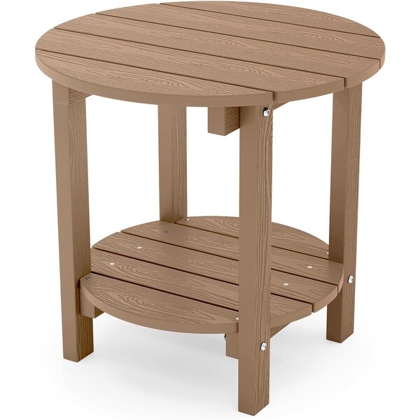 WINSOON All Weather HIPS Outdoor Side Table，Round Table