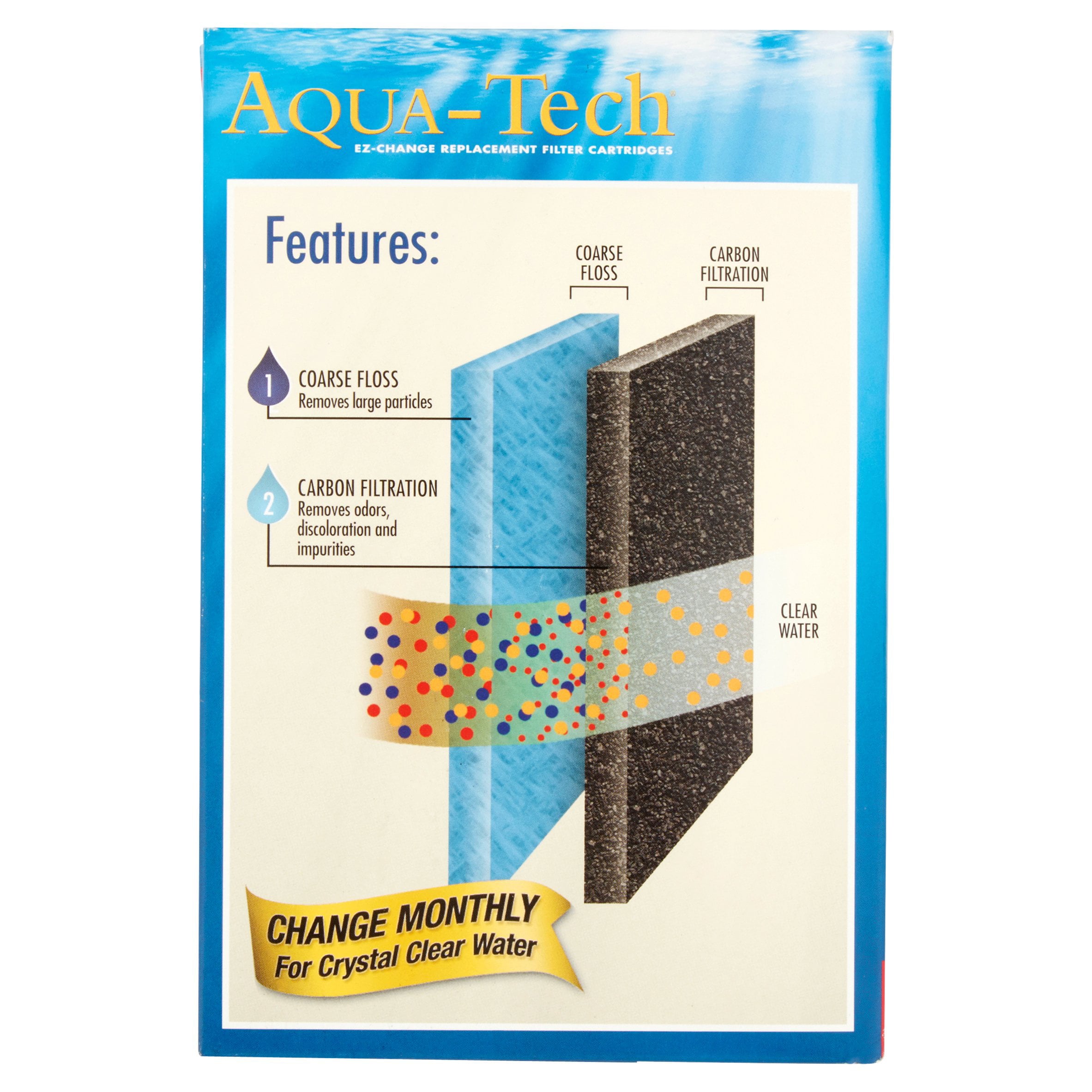 Aqua-Tech EZ-Change Replacement #3 Aquarium Filter Cartridge， 6 Pack