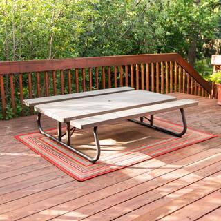 Lifetime 6 ft. Wood Grain Folding Picnic Table 60105