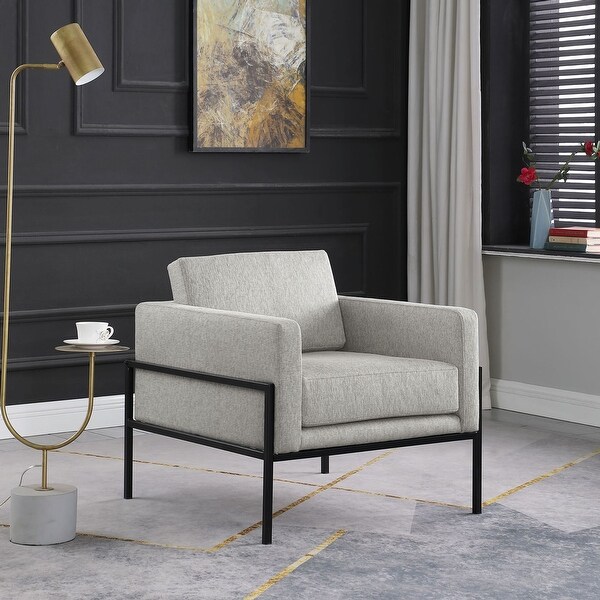 HomePop Modern Metal Accent Chair