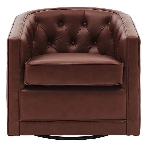 Walsh Top Grain Leather Swivel Chair