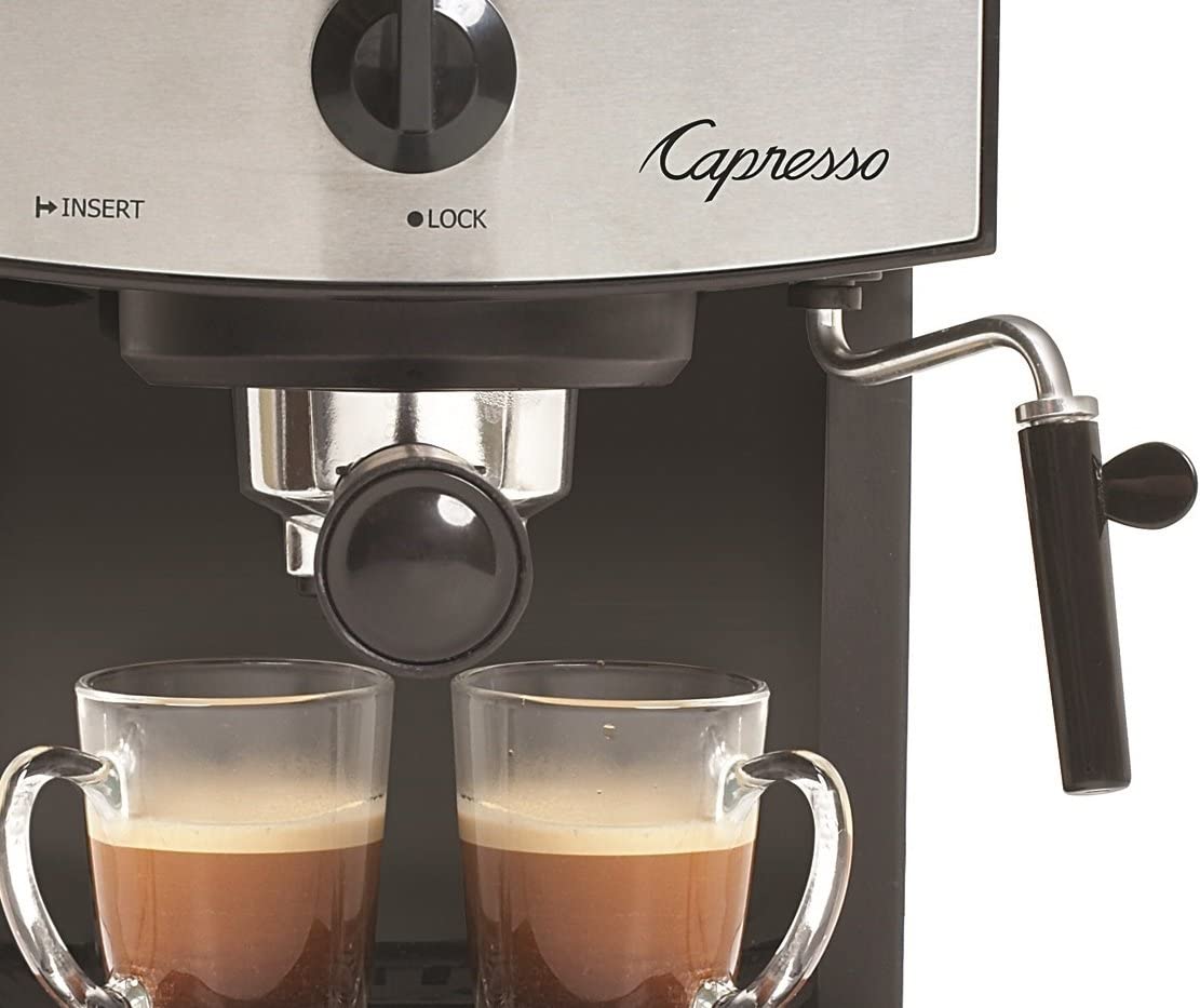 Capresso 117.05 Stainless Steel Pump Espresso and Cappuccino Machine EC50， Black/Stainless