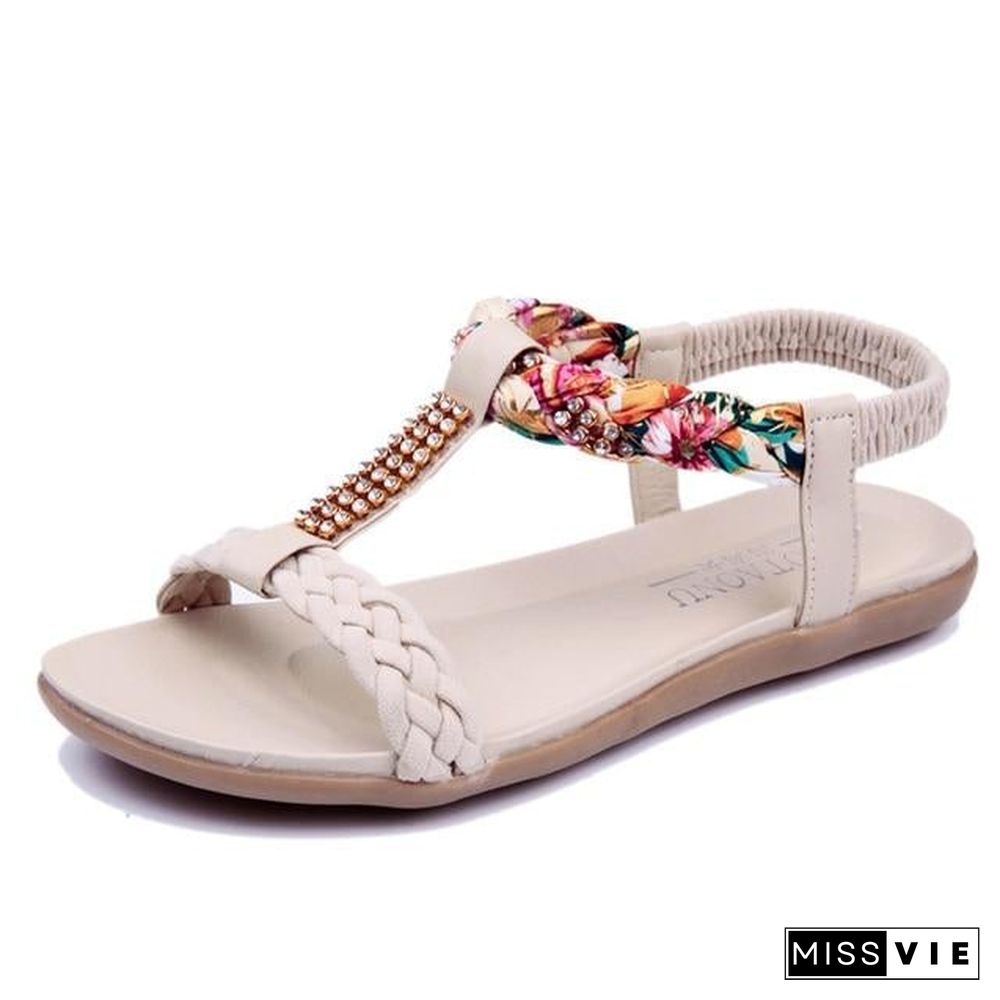 Women Summer Fashion Beach Sandals Comfortable Flats Sandals