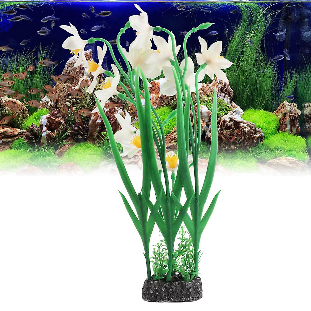 Coral Plant Ornament Vivid Artificial For Aquarium Underwater Fish Tank Garden Lands White