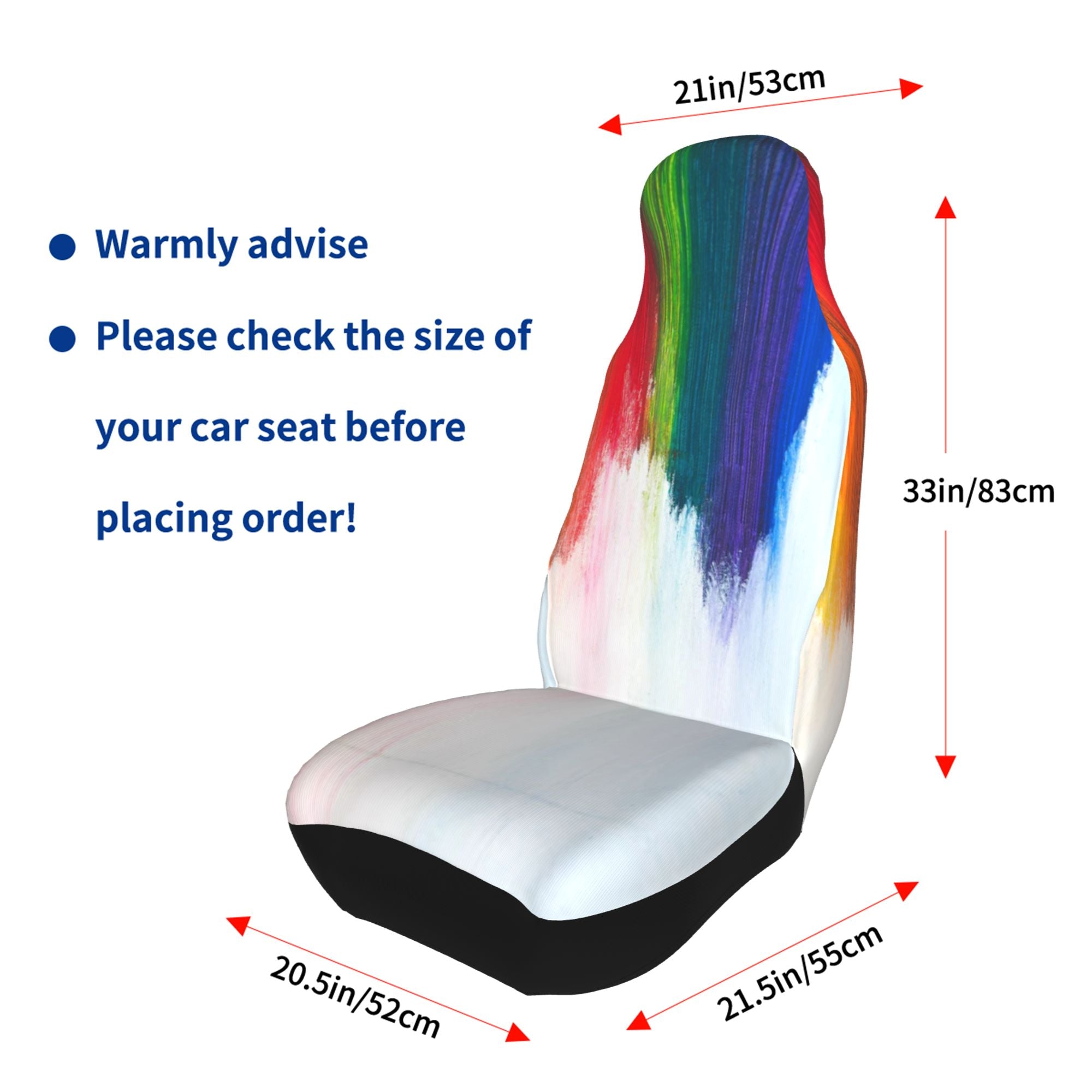 ZICANCN Car Seat Cover Colorful Oil Painting Car Front Seat Covers Protectors ， Automotive Seat Covers for Cars Trucks Suv