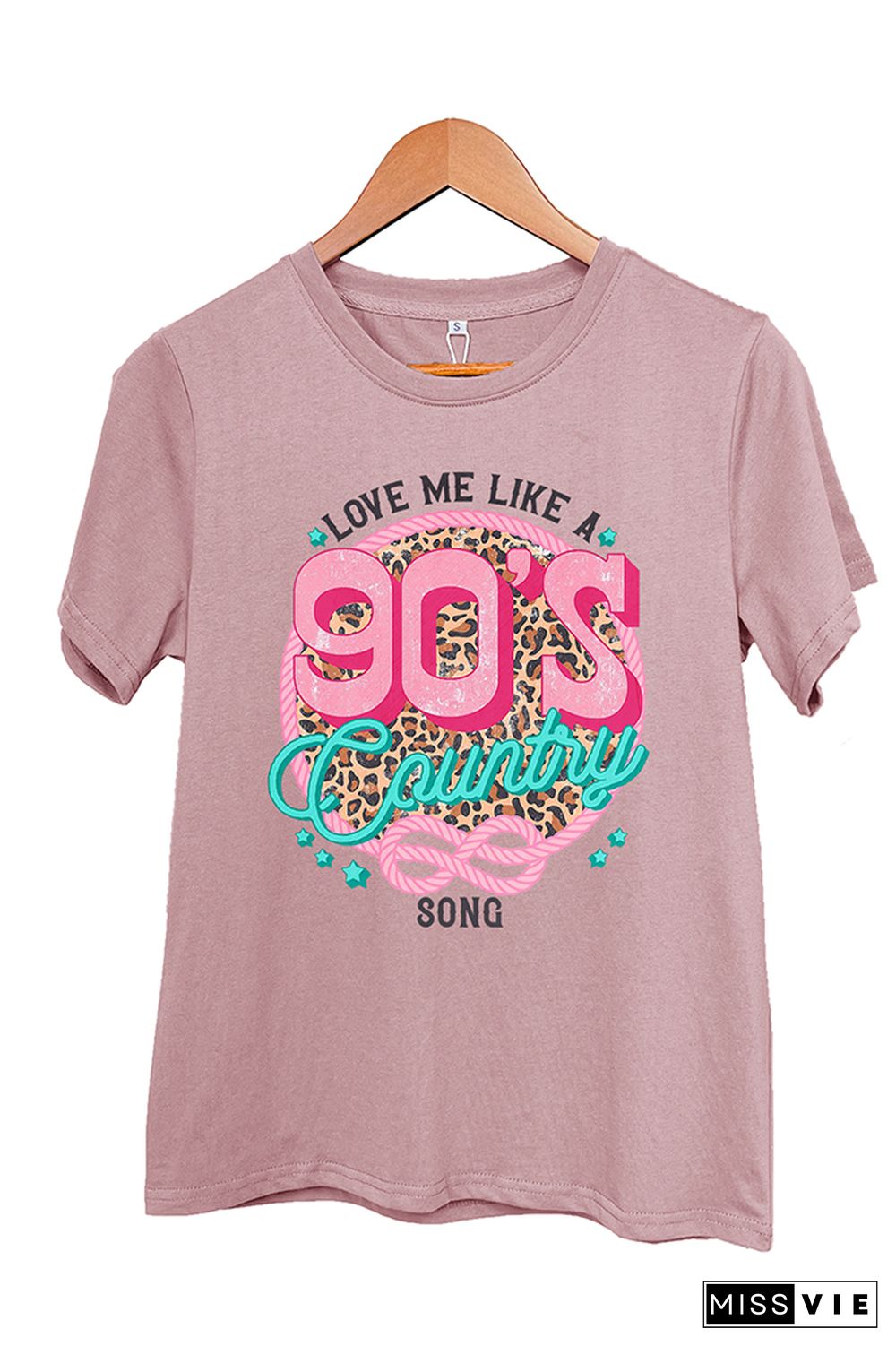 Love Me Like A 90's Country Song Short Sleeve Graphic Tee Wholesale