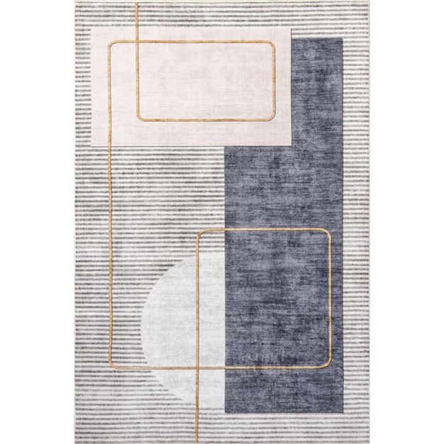 Nuloom Maja Modern Abstract Machine Washable Area Rug