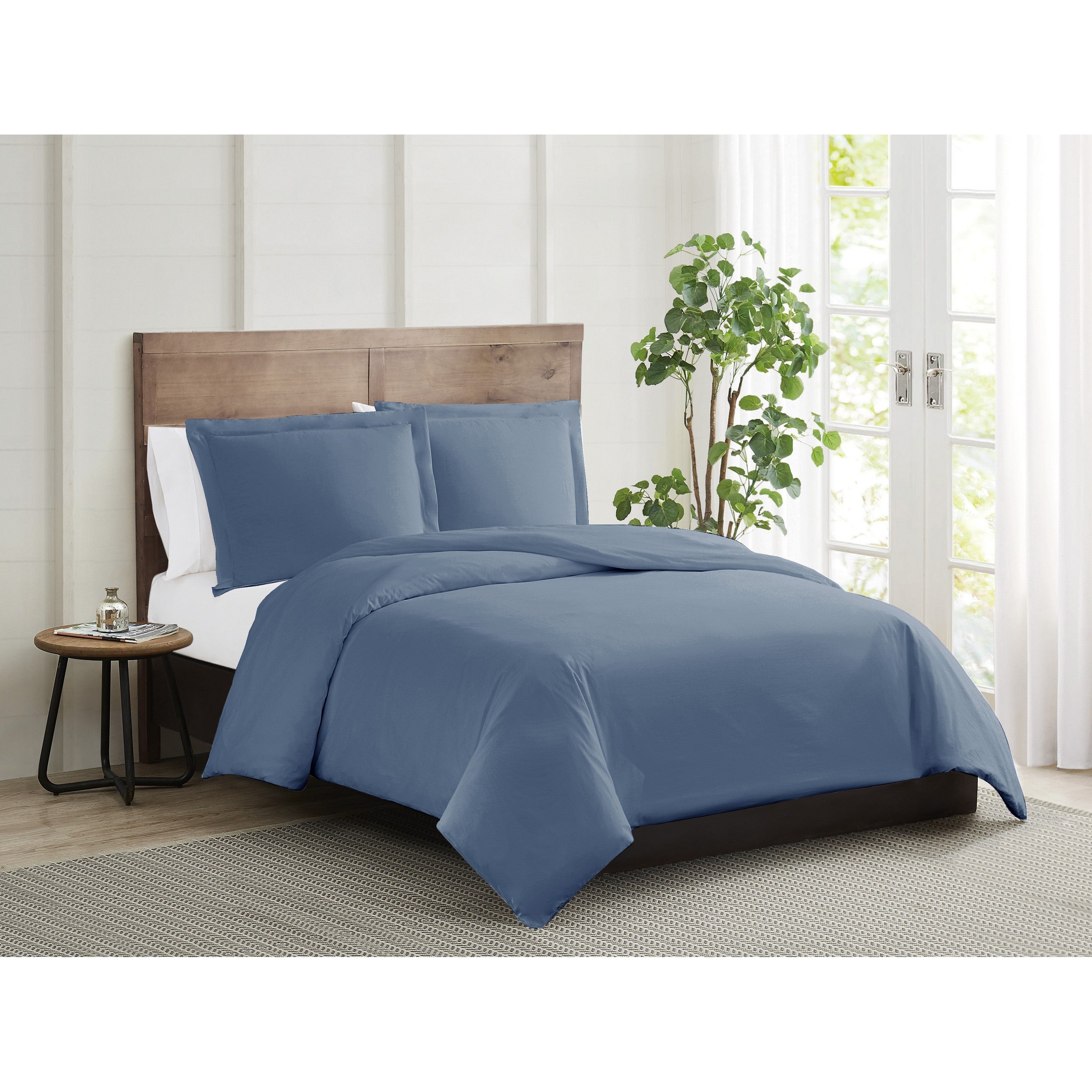 Truly Calm Silver Cool Blue Twin/Twin XL 2 Piece Duvet Set