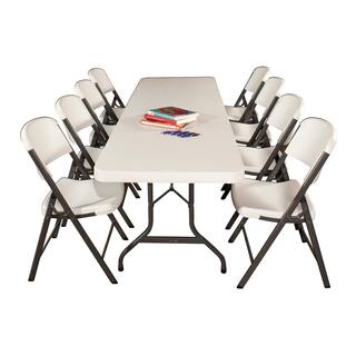 Lifetime 8 ft. White Granite Plastic Folding Table (Commercial) 22980