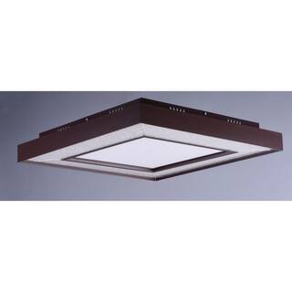 Maxim Lighting Splendor 23.5 in. Bronze Integrated LED Flushmount Light 35044CRYBZ