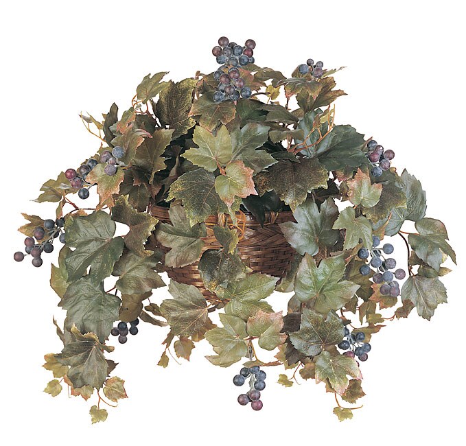 All Season Silk Grape Leaf Hanging Basket Plant