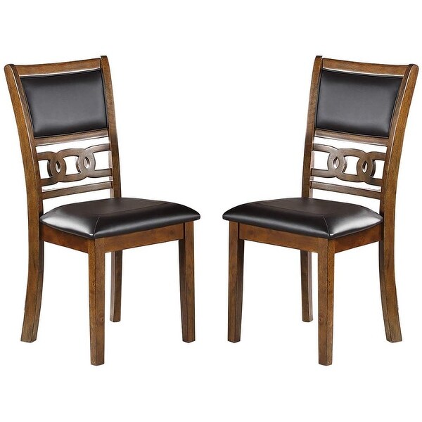 Dining Chair Set of 2 Side Chairs Cushion Seats Unique Back Kitchen Breakfast Chairs