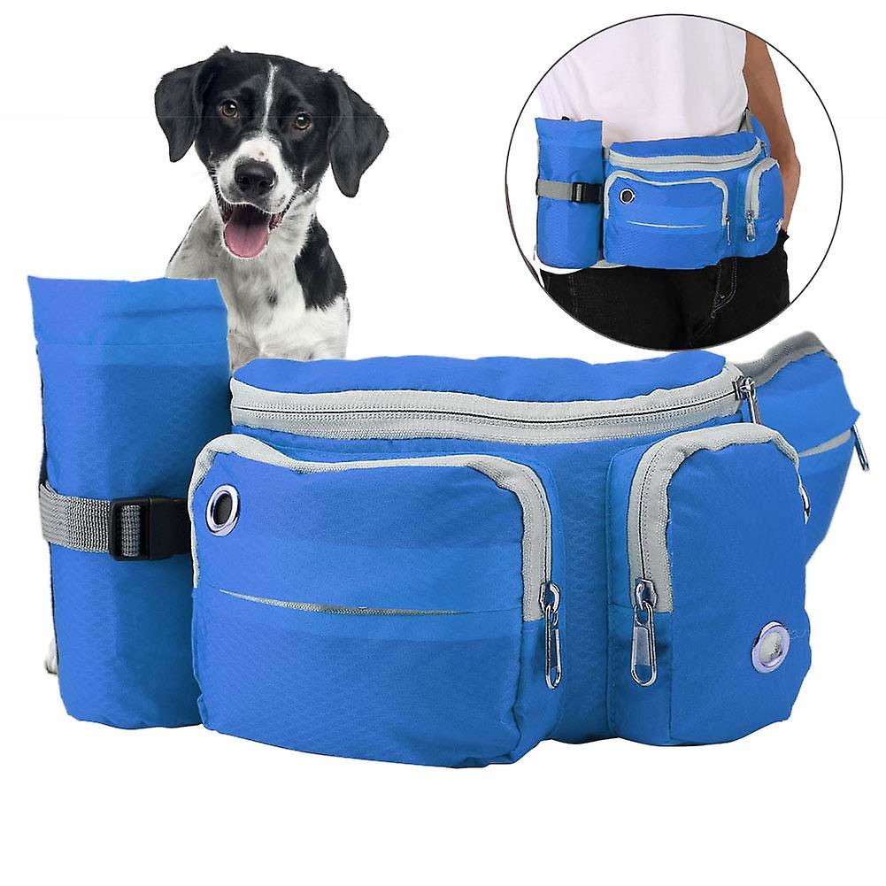 Dog Training Treat Bags Waist Storage Pack Bag Travel Accessory Training Pouches (blue)