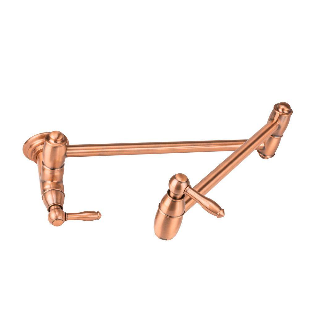 Brienza Traditional Wall-Mount Pot Filler in Antique Copper N98288-AC