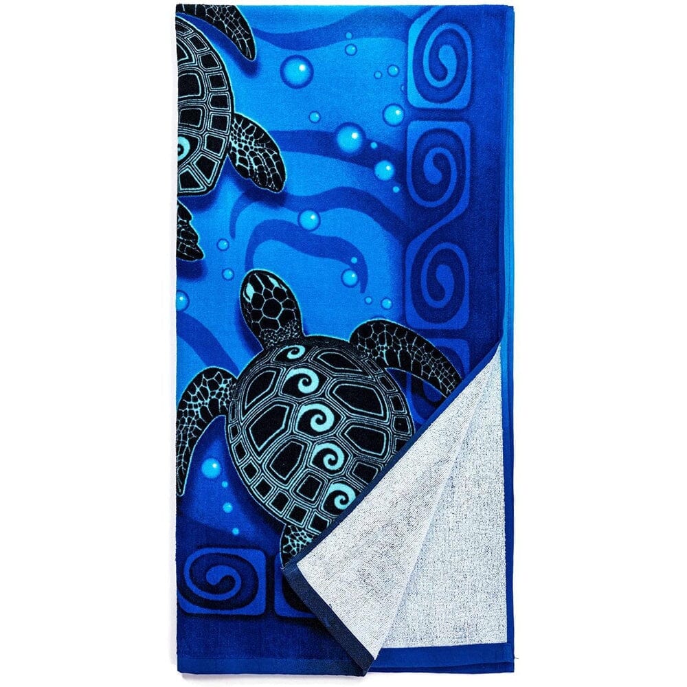 Tribal Sea Turtles Super Soft Plush Cotton Beach Bath Pool Towel