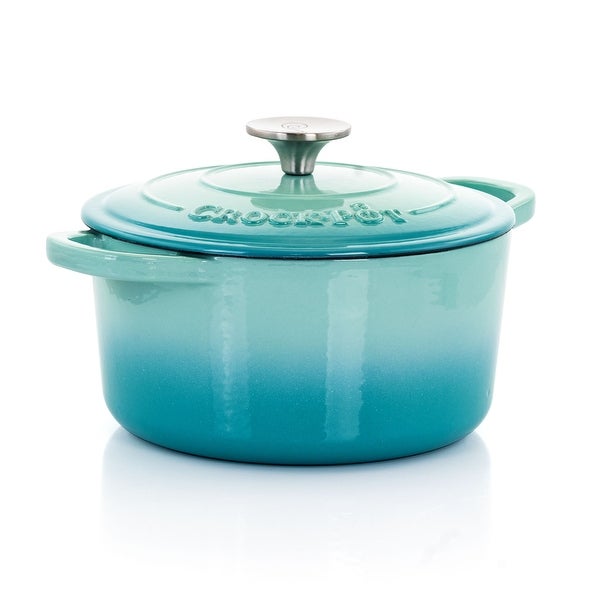 3 Quart Enameled Cast Iron Dutch Oven in Arctic Teal