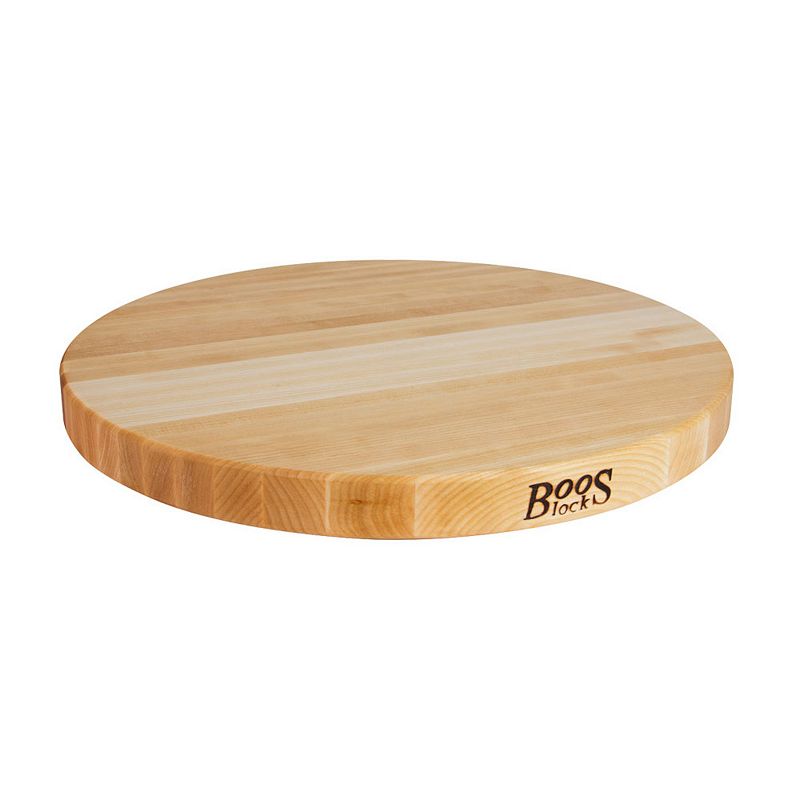 John Boos R Board 18 Diameter 1.5 Thick Reversible Round Cutting Board， Maple