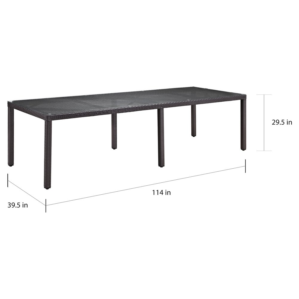 Bocabec 114 inch Outdoor Patio Dining Table by Havenside Home