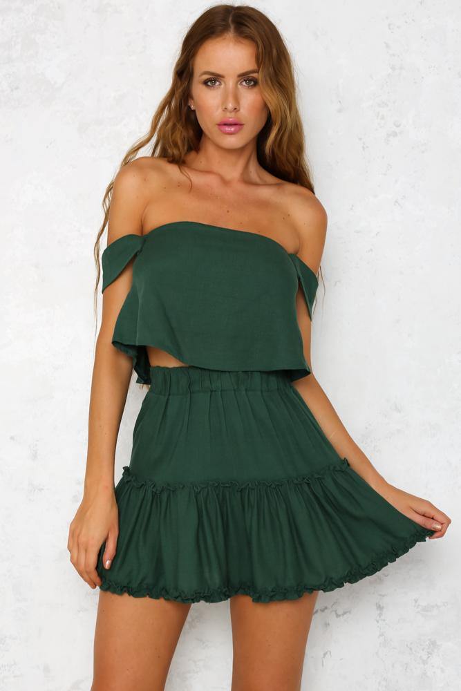 Lola Lips Skirt Green