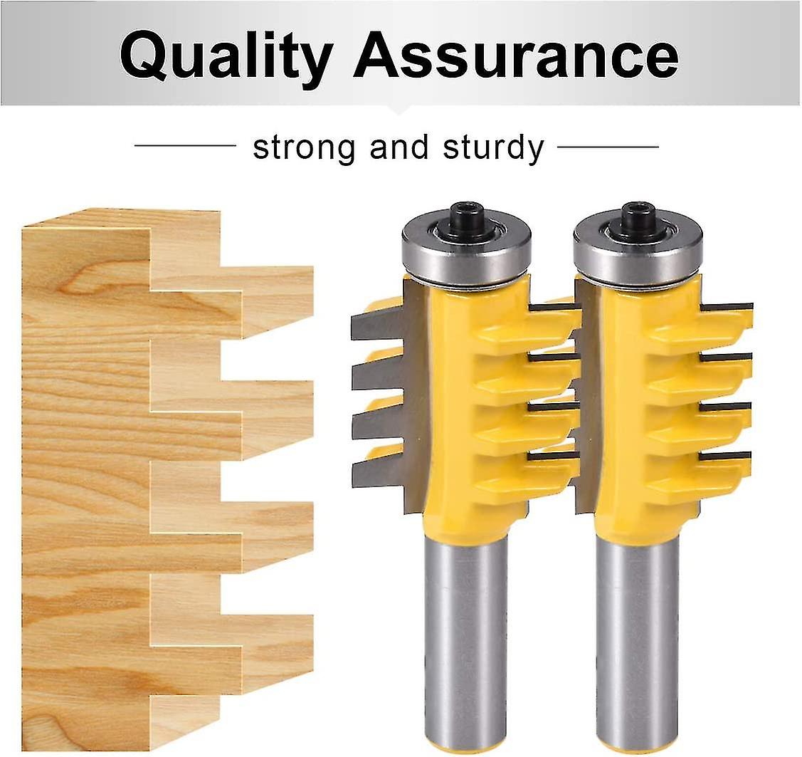 Reversible Finger Glue Joint Router Bit Woodworking Milling Diy Tool [shaft Diameter: 1/2'' (12，7 Mm)