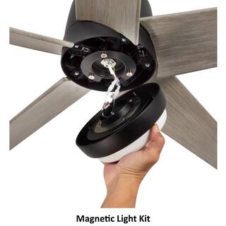 Hampton Bay Mena 54 in. Color Changing Integrated LED IndoorOutdoor Black Ceiling Fan with Light Kit and Remote Control 58929