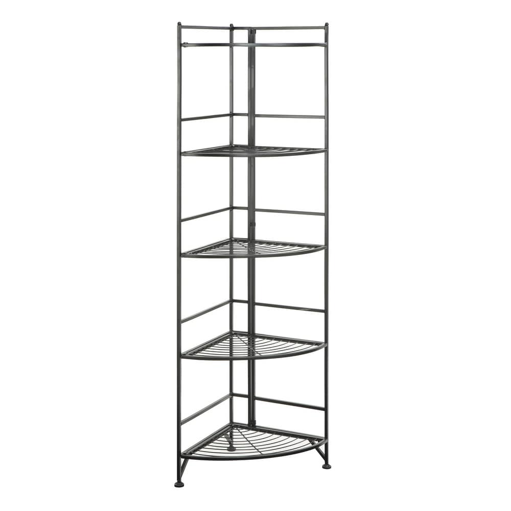 Convenience Concepts Xtra Storage 5 Tier Folding Metal Corner Shelf