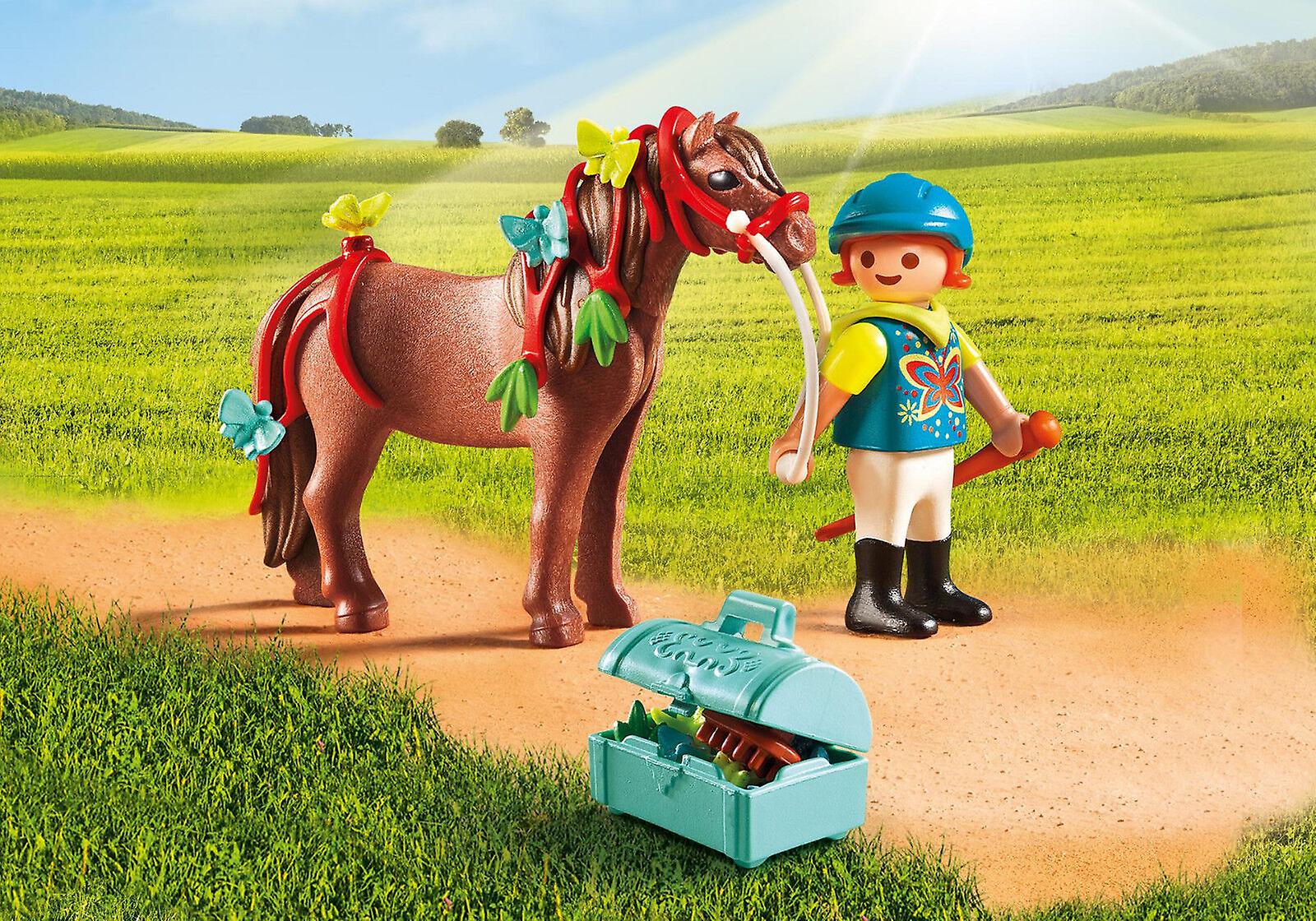 Playmobil country 6971 groomer with butterfly pony figure