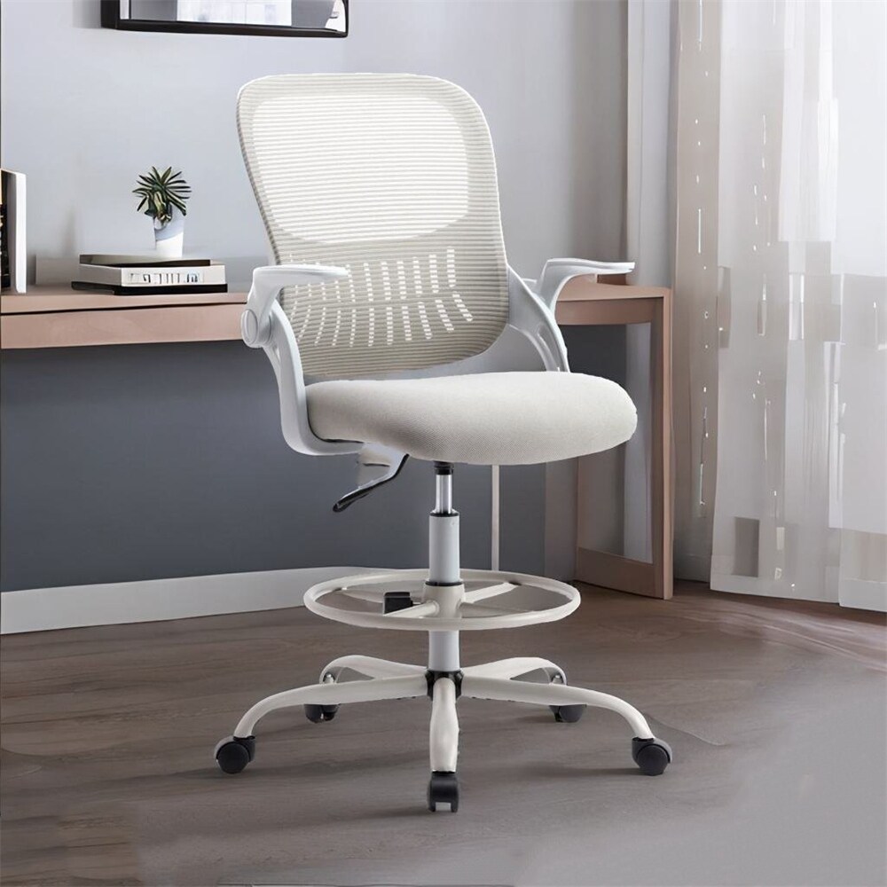 Ergonomic High Office Chair with Flip up Armrests and Cushion   N/A