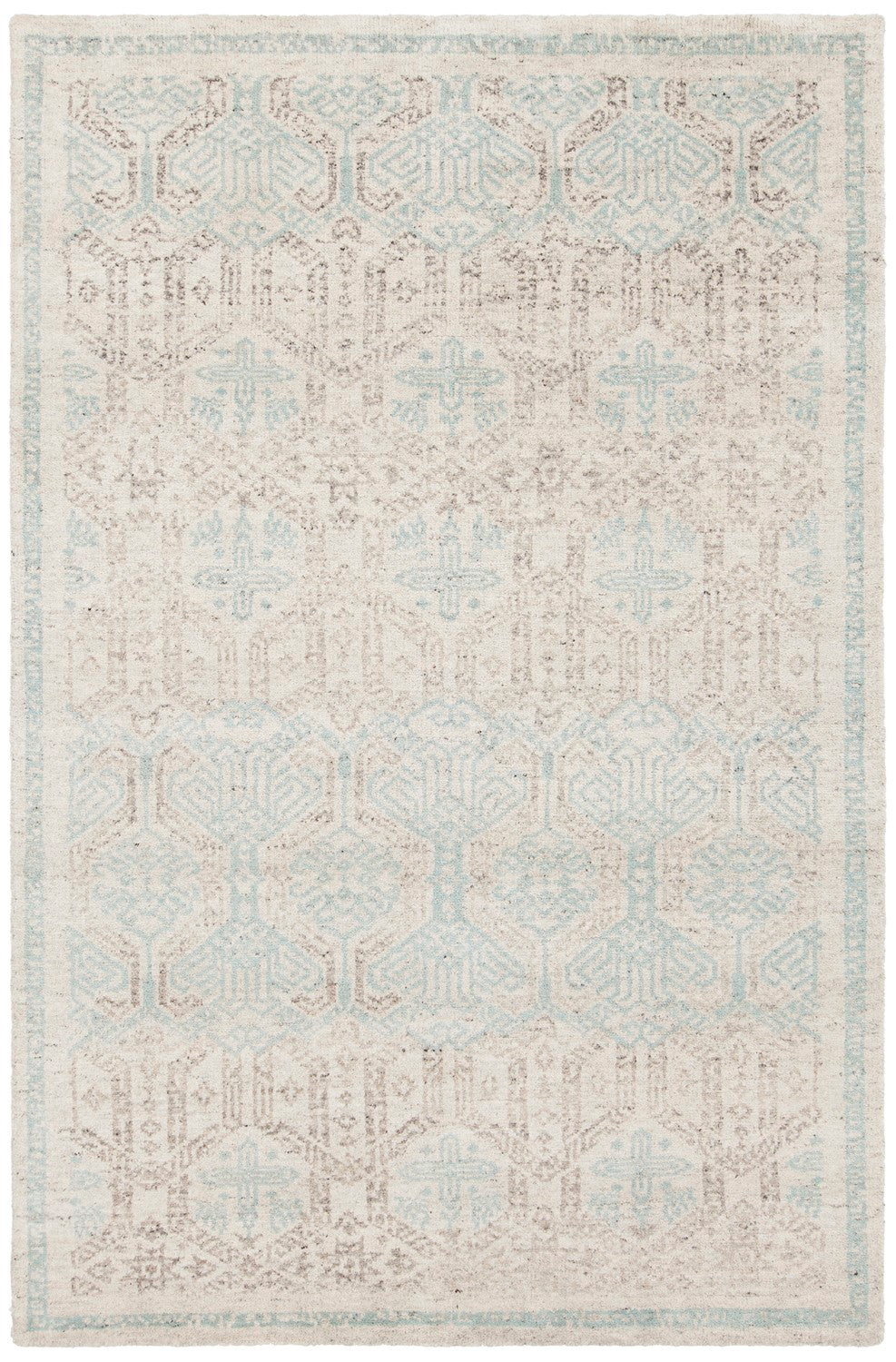 Isla White/Blue/Grey Hand Knotted Rug