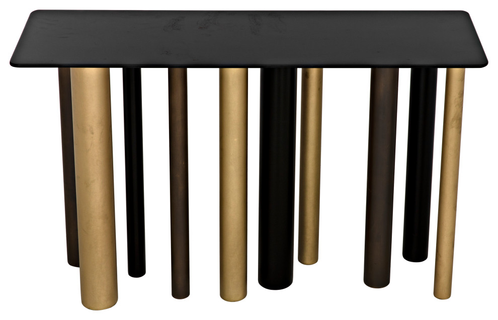 Tessio Console  Steel   Contemporary   Console Tables   by Noir  Houzz