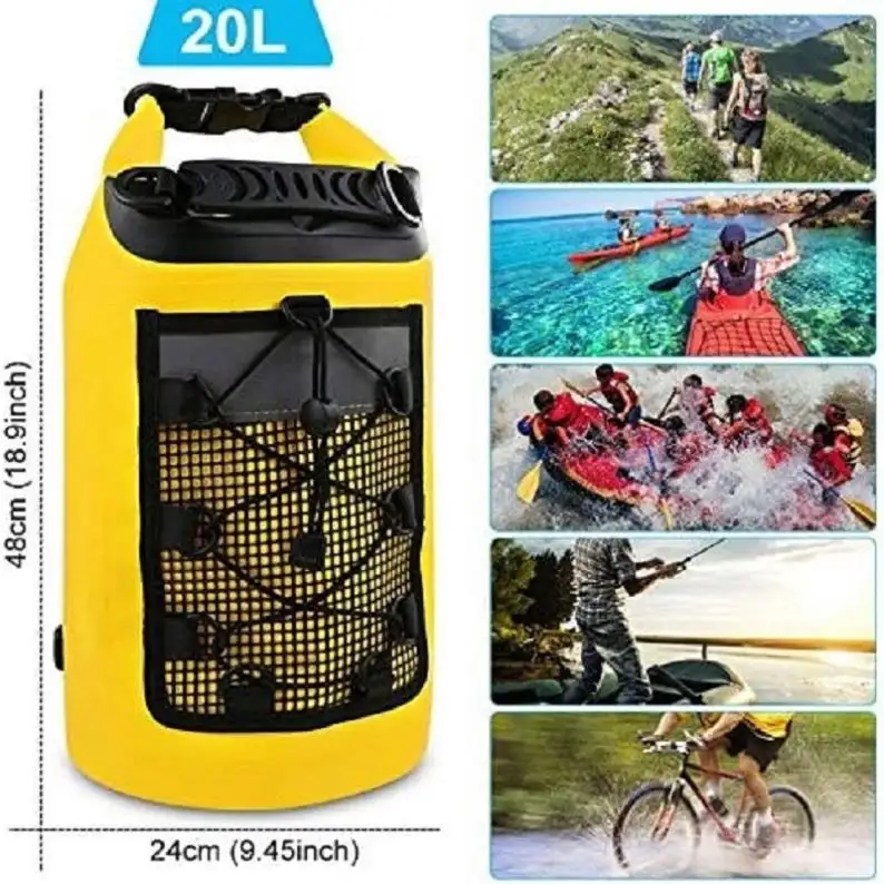 Waterproof Dry Bag 30L Lightweight Adjustable Kayaking Shoulder Strap Rafting Boating Swimming Camping Hiking