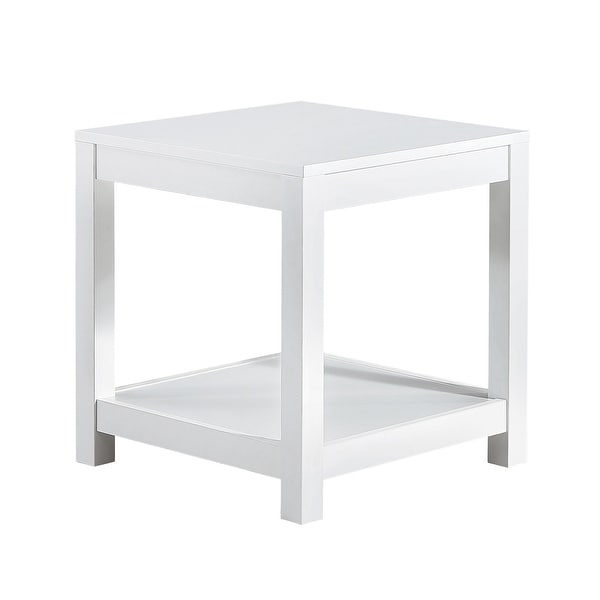 Square Side Table Nightstand 2-tier End Table for Living Room Bedroom