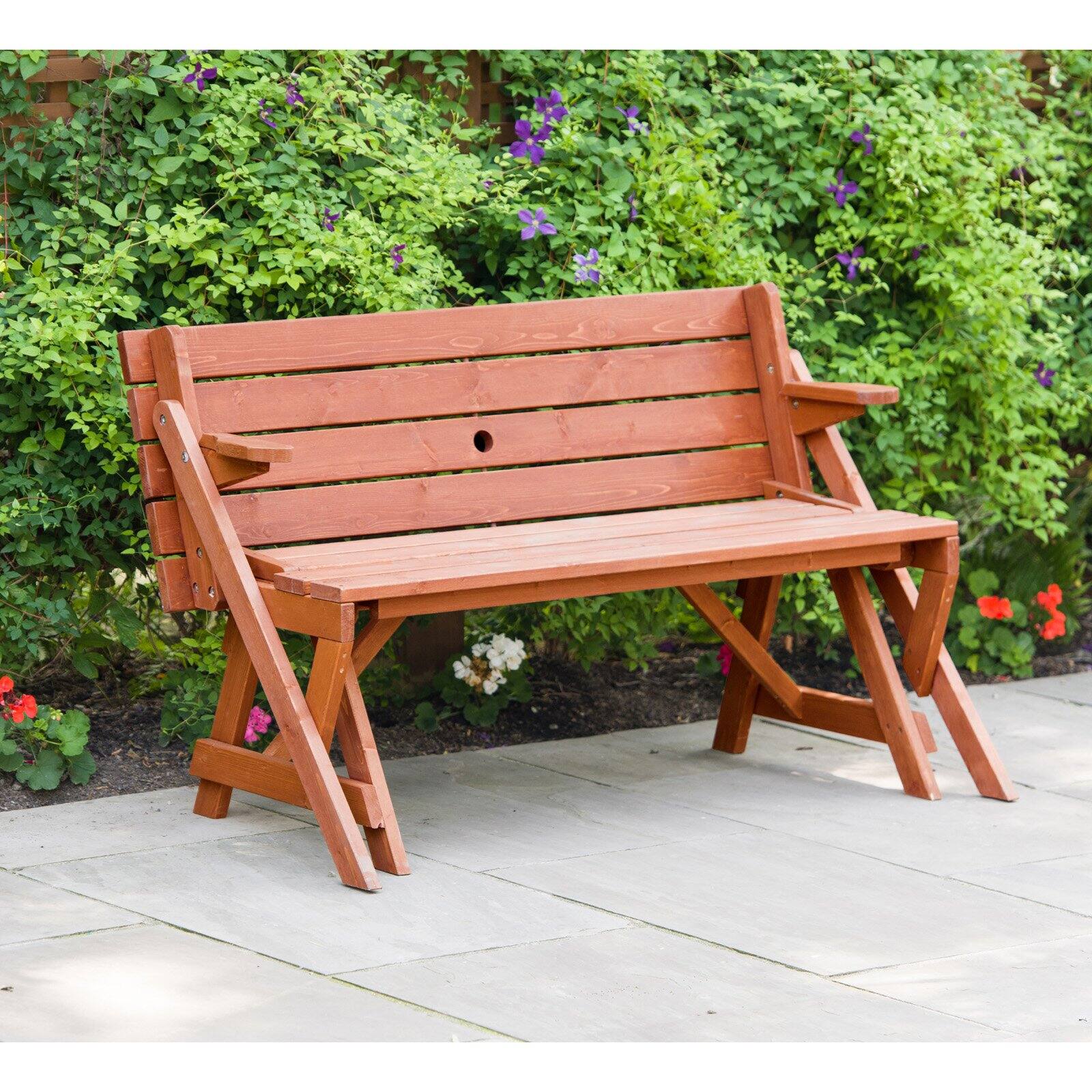 Leisure Season Folding Picnic Table and Bench