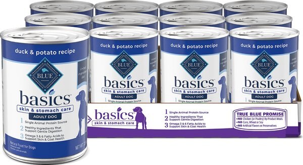 Blue Buffalo Basics Skin and Stomach Care Grain-Free Duck and Potato Adult Canned Dog Food