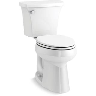 KOHLER Highline 10 in. Rough-in Complete Solution 2-Piece 1.28 GPF Single Flush Elongated Toilet in White (Seat Included) K-78206-0