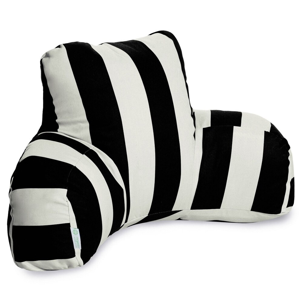 Majestic Home Goods Vertical Stripe Reading Bed Pillow 33 X 6 X 18