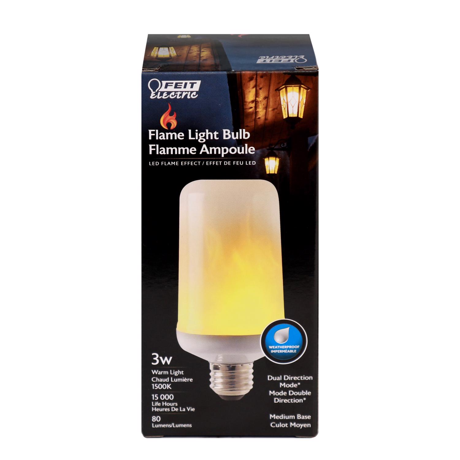 Feit LED Flame Bulb S6 E26 (Medium) LED Bulb Warm Candle Light 30 Watt Equivalence 1 pk