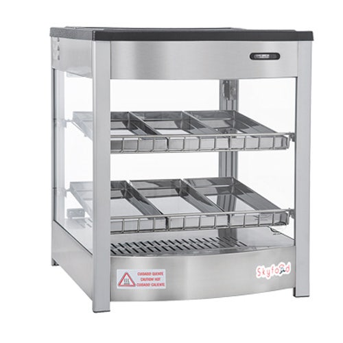 Skyfood FWD2S6P Food Warmer Display Case - Double Shelf 6 Pans - Steam Line