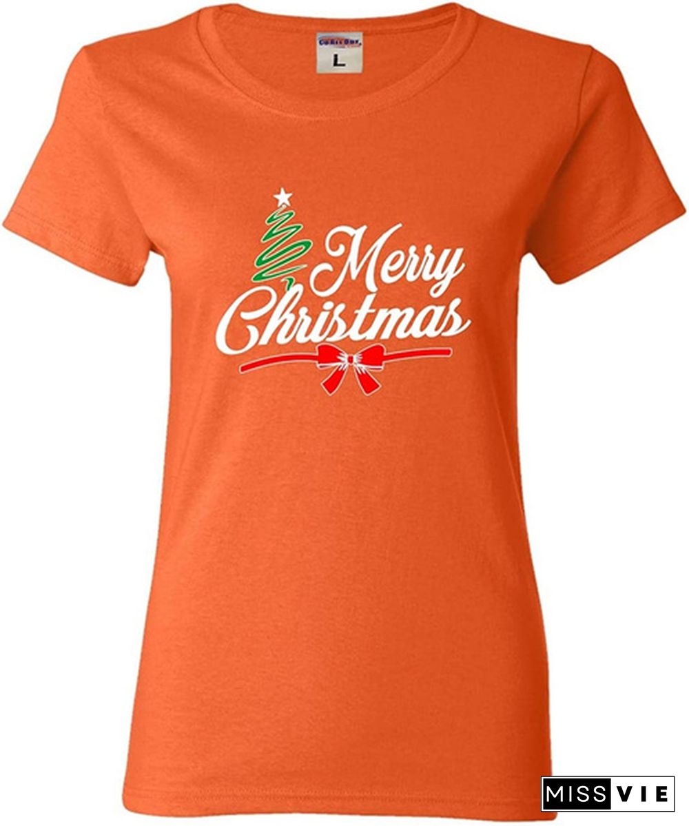 Go All Out Womens Merry Christmas Fashion T-Shirt