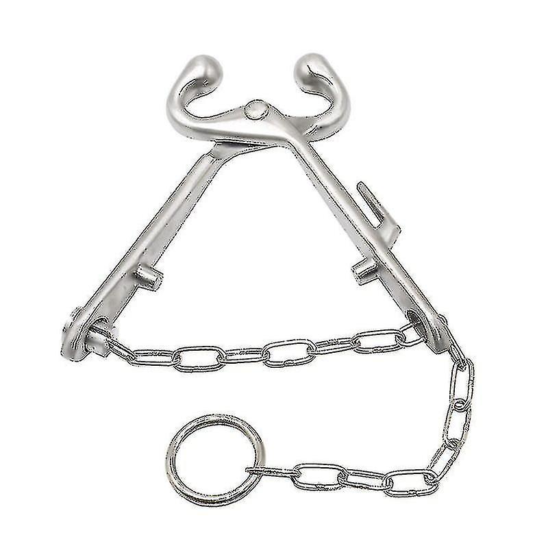 1 Pcs Farm Cattle Livestock Tool Stainless Steel Cow Nose Ring Pliers Bull Cattle Bovine With Chain