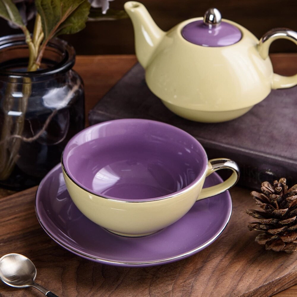 Artvigor Porcelain Tea   Coffee For One Set ( Pot   Cup)   8' x 10'