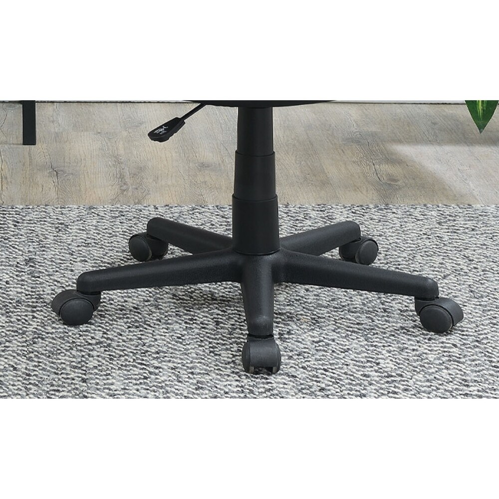 Modern Adjustable Swivel Office Desk Chair Low  Back   Wheels  Black