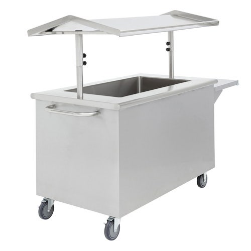 High-Volume Breakfast Cart by Hubert - Double-Sided Stainless Steel Frame