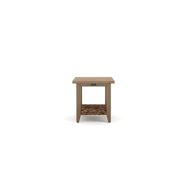 Winston Cayman Seagrass Weave Heritage Brown Side Table